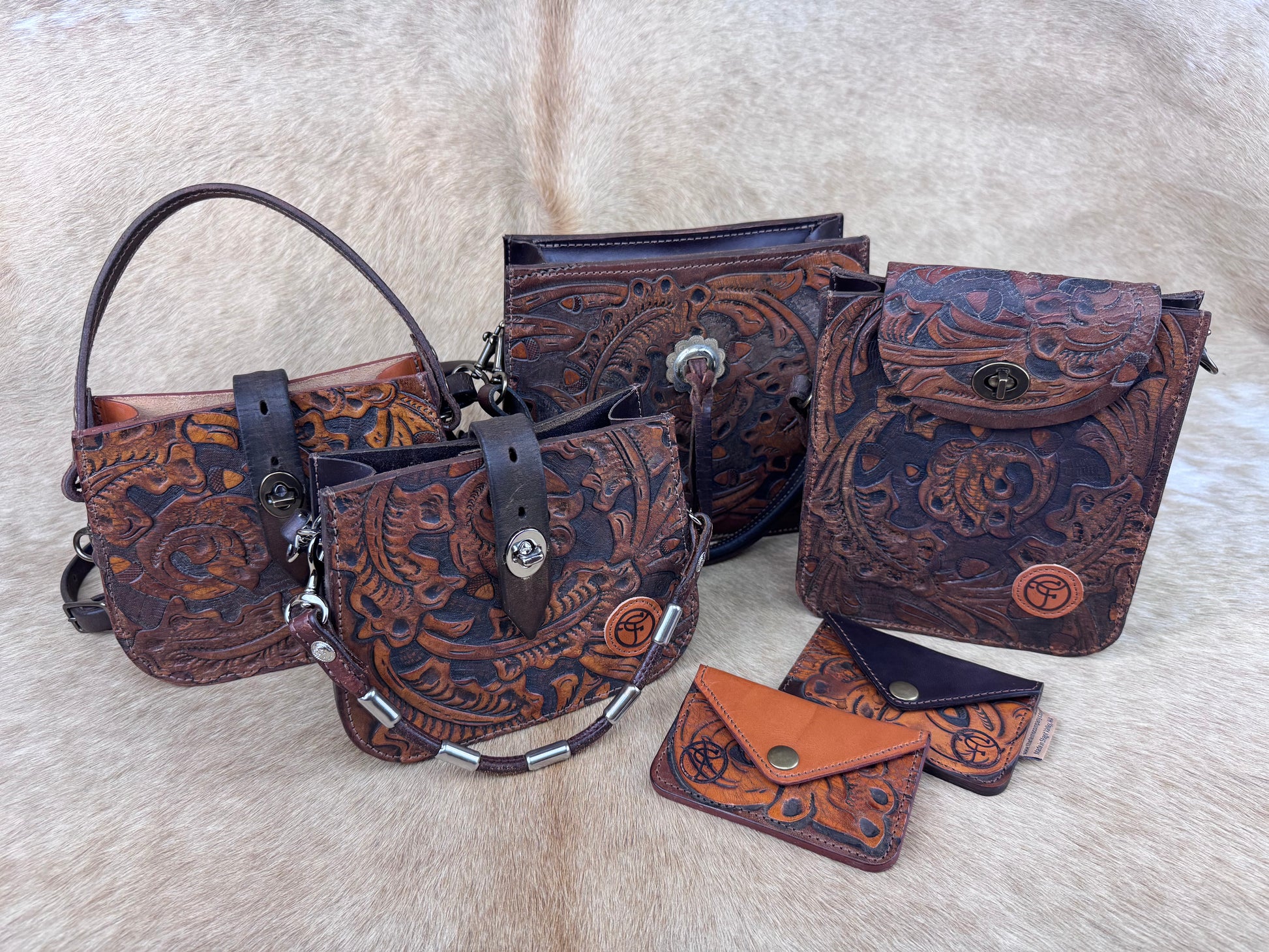 Buckshot Wallet - Simco Tooled Pleasure Saddle 001