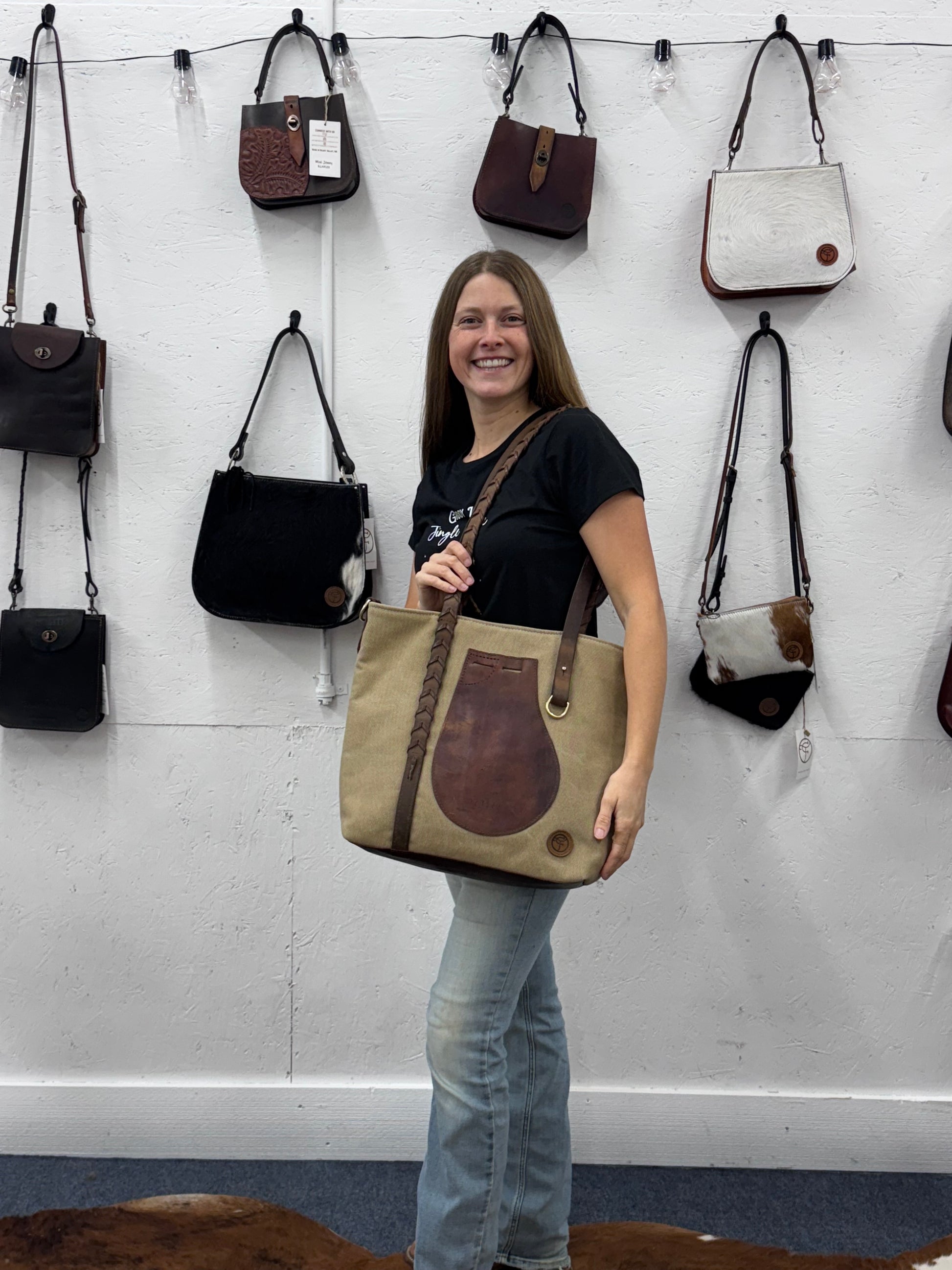 Canvas Leather Tote