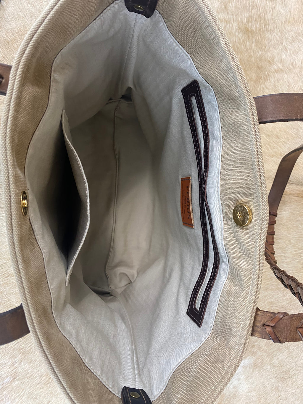 Canvas Leather Tote