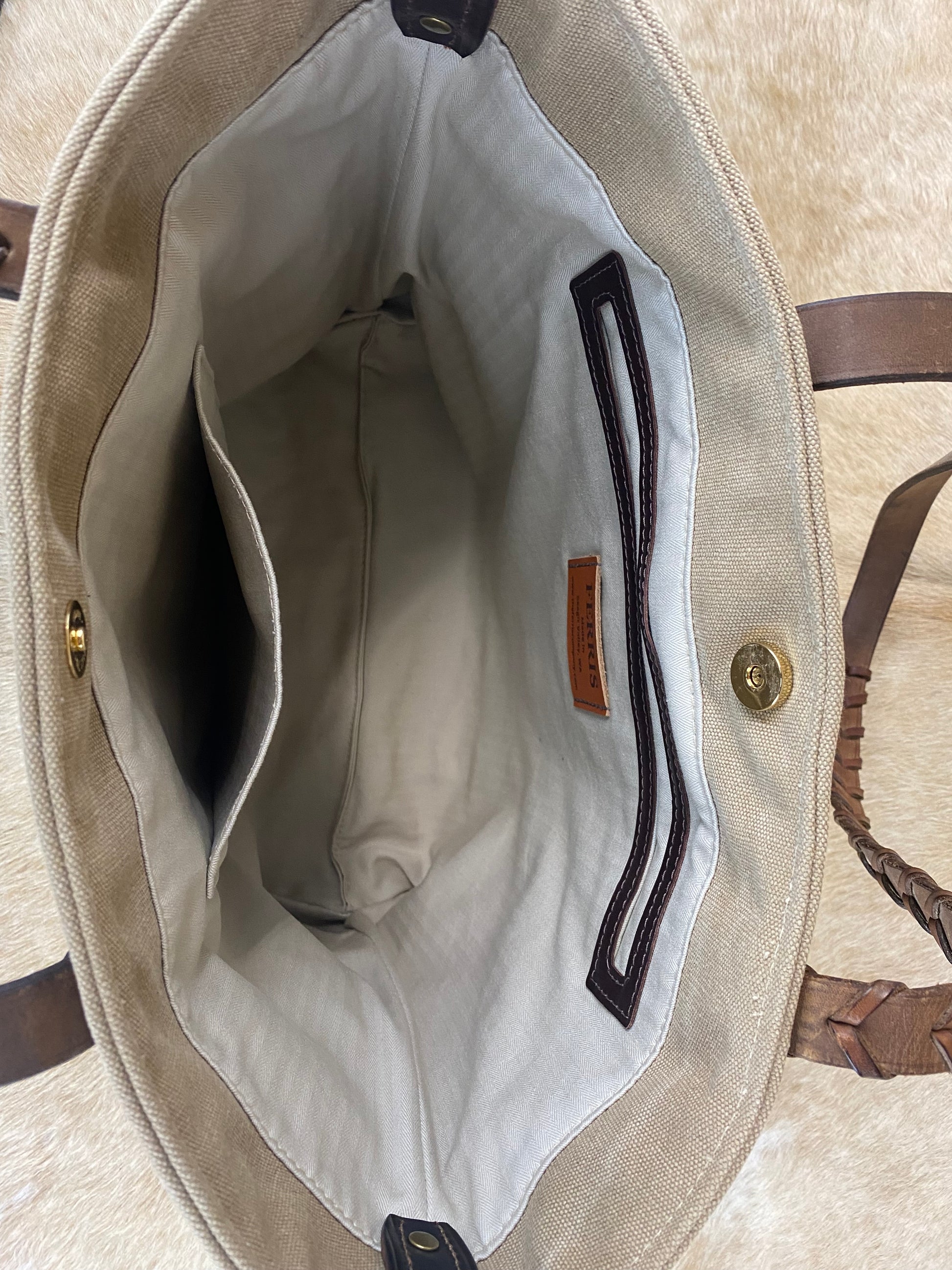 Canvas Leather Tote