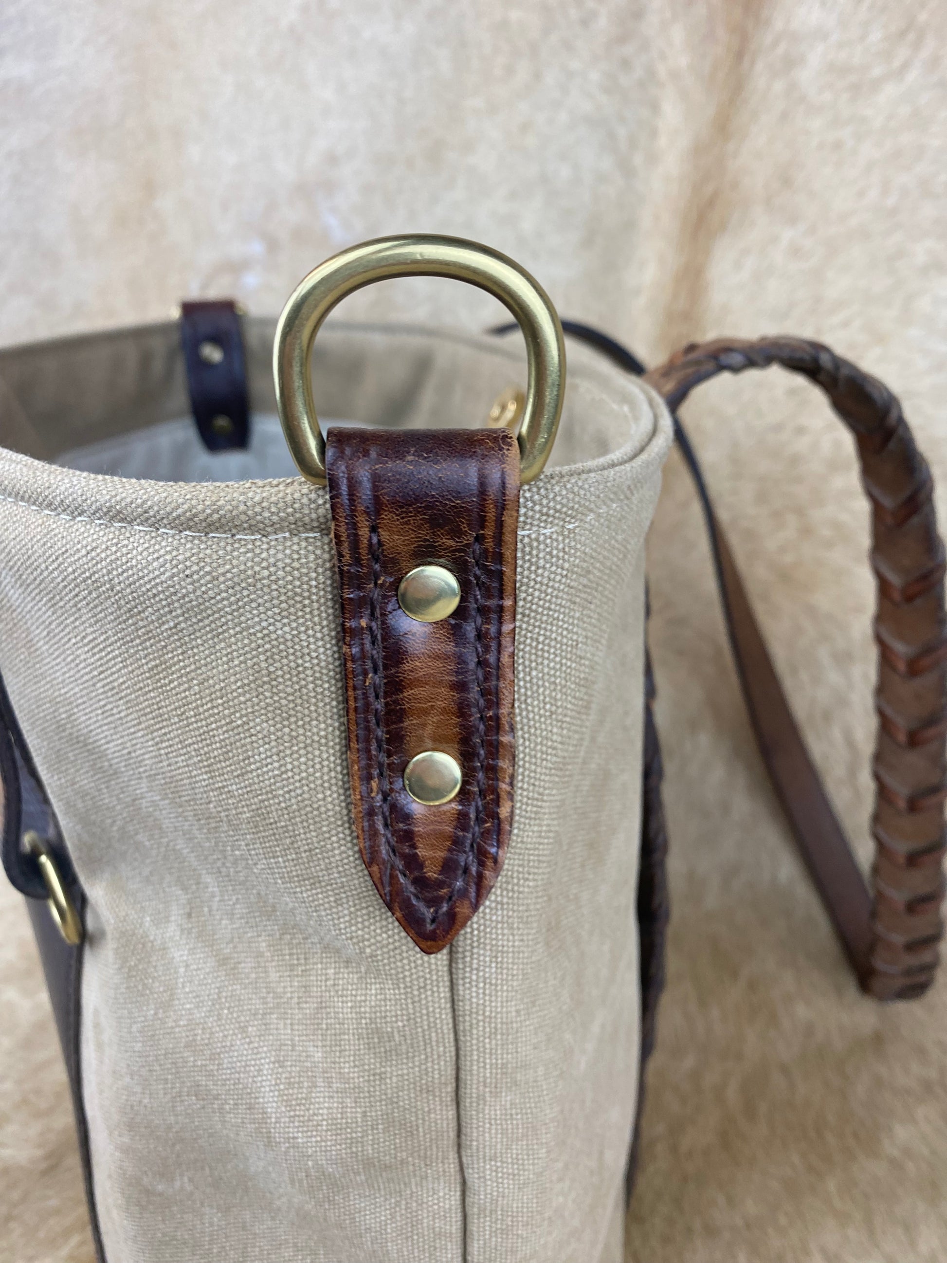Canvas Leather Tote