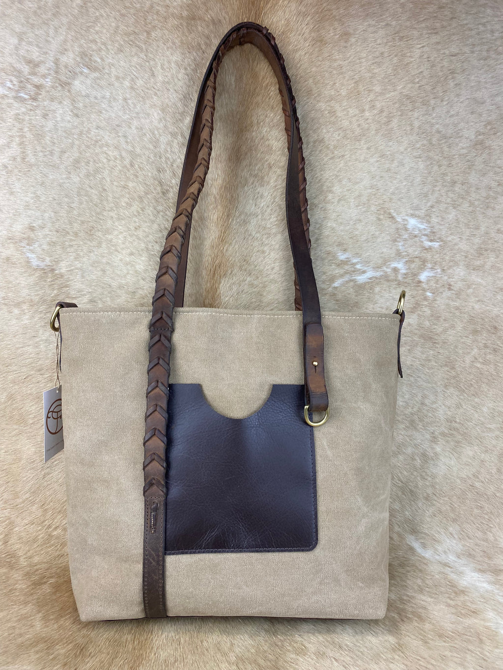Canvas Leather Tote