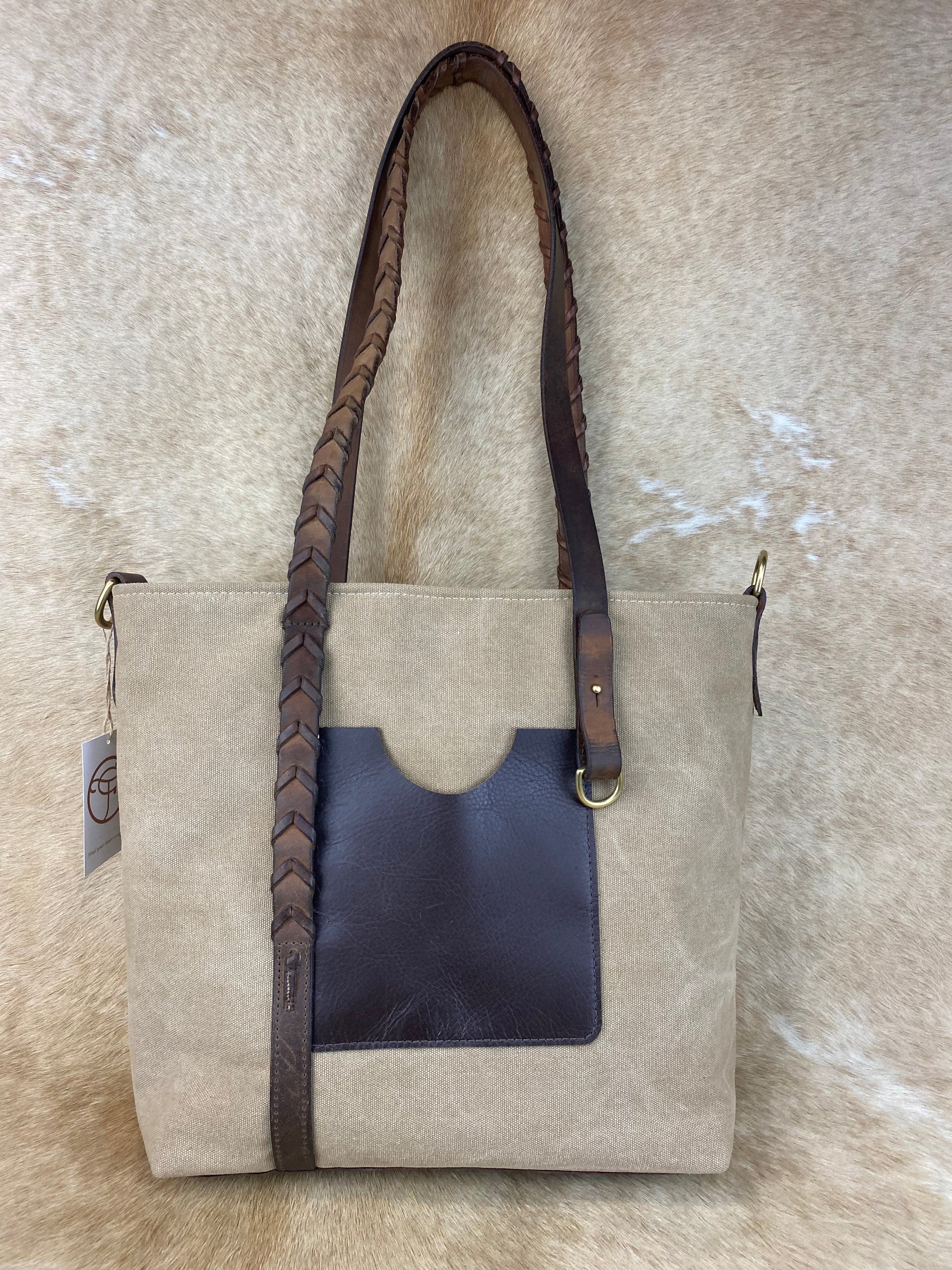 Canvas Leather Tote