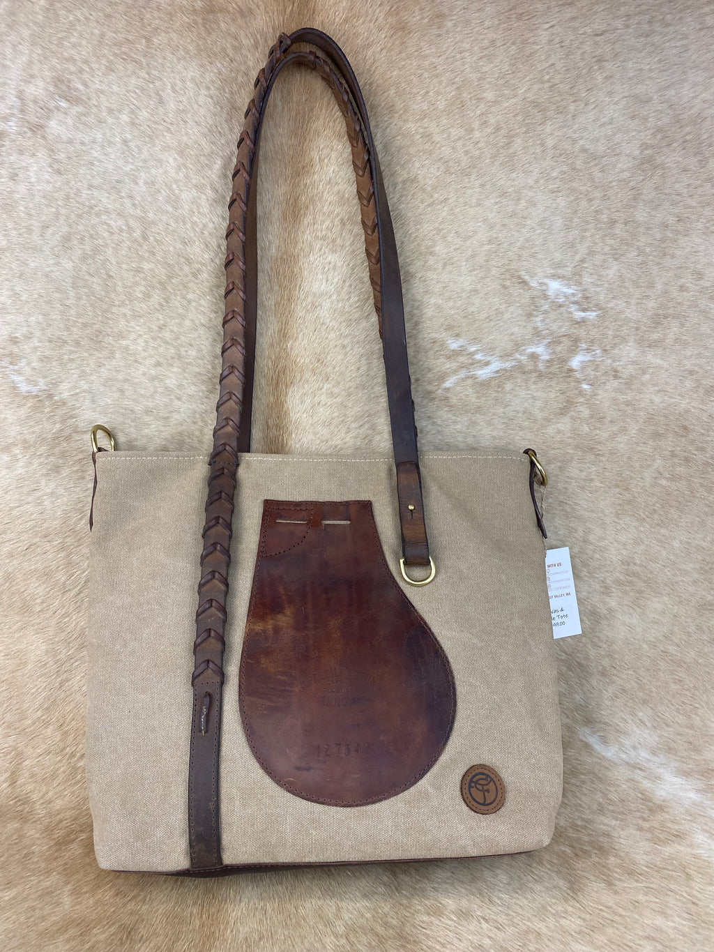 Canvas Leather Tote