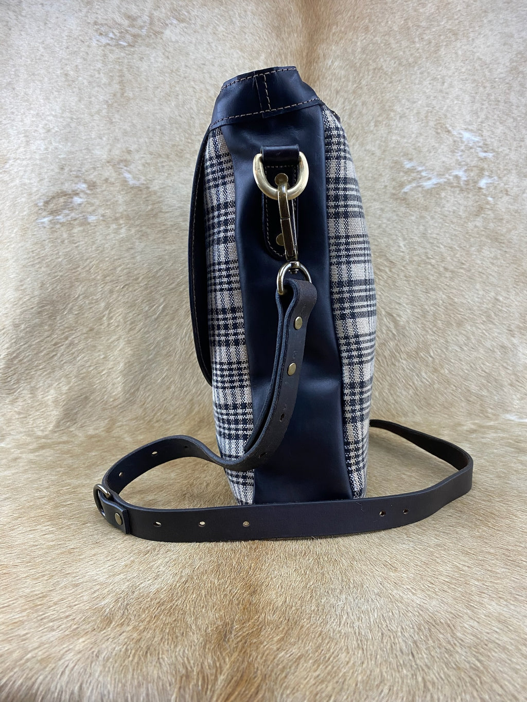 Baker Plaid Messenger Bag