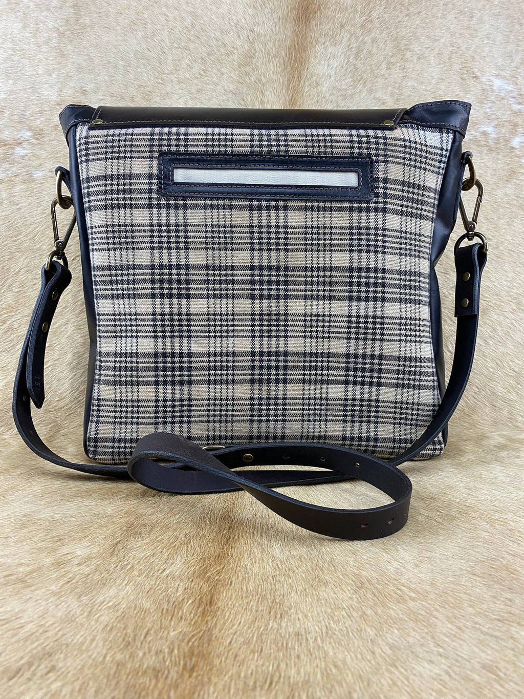Baker Plaid Messenger Bag