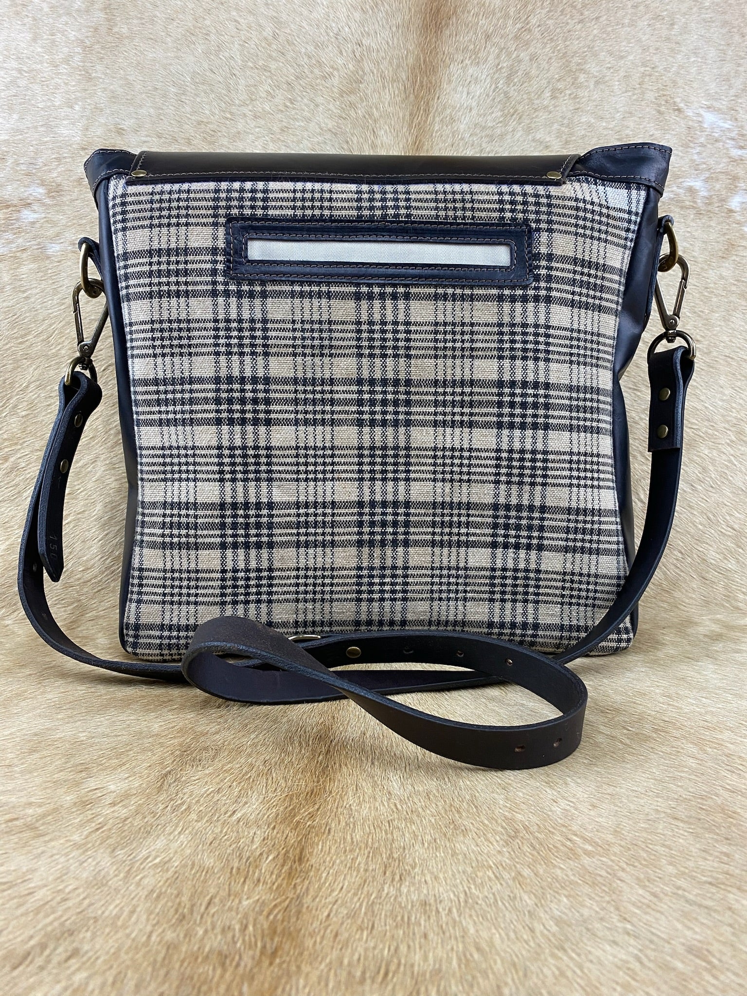 Baker Plaid Messenger Bag